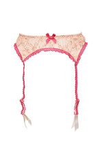 Agent Provocateur Damen Strumpfgürtel Schier Elegant Blumen Rosa Größe L - £28.95 GBP