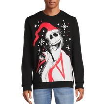 The Nightmare Before Christmas Men&#39;s Fleece Pullover Size XL (46-48) Black - £19.82 GBP