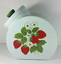 McCoy Pottery Strawberry Country Cookie Jar 9in Vintage Tilt Canister Fruit - £31.46 GBP
