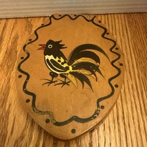 Vintage Wood Hamburger Press with Rooster - Hand Painted in Japan - $10.00