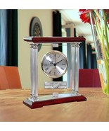 Engrave Pivoting Glass Engrave Clock Silver Engraving Personalize Retire... - $161.99
