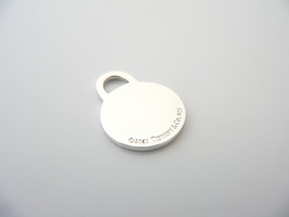 Tiffany &amp; Co Silver Circle Charm Pendant Key Fob 4 Necklace Bracelet Gift Love - £100.99 GBP