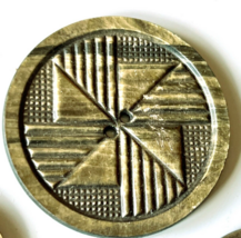 4 Antique VTG Celluloid wafer Art Deco Green Buttons 1 XLarge 1 7/8”+ 3-... - $18.89