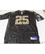 REEBOK NFL EQUIPMENT JERSEY NEW ORLEANS SAINTS  #25 BUSH SZ XXL ADULT - £25.27 GBP