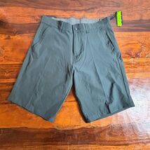 Burnside Men's Chino Shorts Size 32 Green Performance Stretch - $20.10