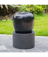 Black Cement Outdoor Fountain: 19.5x19.5x32.5&quot; - $5,387.99 MXN
