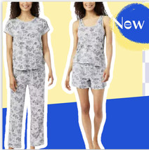 Lucky Brand Ladies&#39; 4 piece Pajama Set, GREY, MEDIUM or SMALL pick one - £24.07 GBP