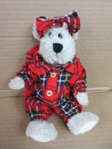 NOS Boyds Bears Desdemona 912075 Red Plaid Flannel Pajamas B84 E - £21.21 GBP
