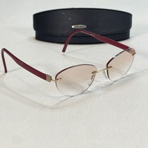 Silhouette Eyeglass Frames Inspire 5506 70 7530 Red Gold Women Rimless 1... - $145.90