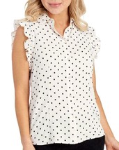 Nwt Anne Klein White Black Polka Dots Career Blouse Size 6 Size 8 Size 14 $79 - £21.86 GBP+