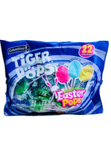 Colombina-Tiger Easter Blueberry/Cherry/Watermelon 22 Lollipops. 7oz/198gm. - £11.50 GBP