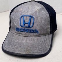 Honda Hat Baseball Cap Trucker Style Embroidered Logo Gray Blue - $32.99