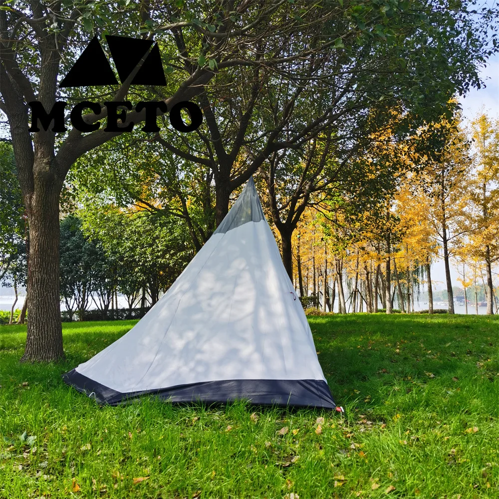 The 2-3 Person Mesh tent,mosquito proof Four seaons tent,Pyramid firewood stove - £63.82 GBP