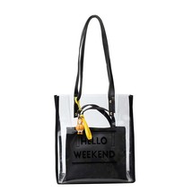 Transparent Bag Women&#39;s bag 2pcs/set  Handbag Fashion PVC Clear Bag High Quality - £28.94 GBP