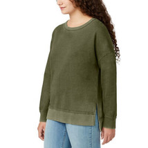 Buffalo David Bitton Womens Crewneck Relaxed Sweatshirt Size Medium,Olive Wood - £31.45 GBP