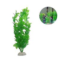Aquarium Artificial Green Decor Plant Fish Tank Plastic Ornament Seaweed vivid - £13.56 GBP
