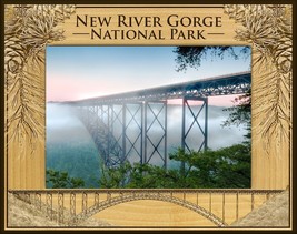 New River Gorge National Park Laser Engraved Wood Picture Frame Landscape 3x5 - £20.41 GBP