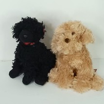 Douglas Brown Ty Smudges Curley Fur Puppy Dog Plush Stuffed Animal Lot Of 2 - £17.40 GBP