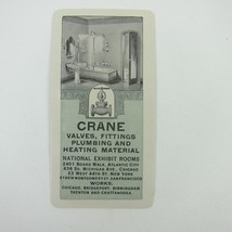 Trade Card Crane Co. Chicago Valves Plumbing &amp; Heating Calendar 1927 Vintage - £11.85 GBP