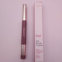 Clarins Joli Rouge Crayon 2 in 1 Define Fill 744C PLUM - $235.83 MXN