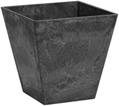 12&quot; Ella Sq.Are Planter, Black, Novelty Artstone 35128, - £41.52 GBP