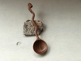 Unusual handmade walnut wood spoon Serving cooking wooden spoon - £44.77 GBP