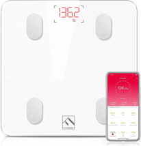 Bluetooth Body Fat Scale, Smart Digital Weight Scale, Body Composition Monitor H - £31.67 GBP