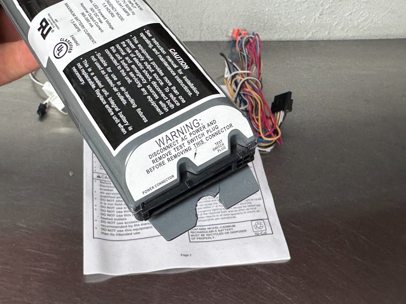 Power Sentry LED PS1030 1.5 hour Emergency Driver 30V DC 1.5A Set w/ wire plug Item image 7