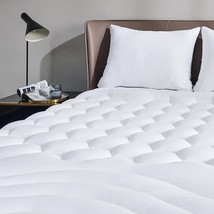Bedsure Queen Size Mattress Pad Deep Pocket Pillow Top, 60X80 Inches, White - £76.63 GBP