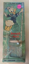 Vintage Walt Disney Donald Duck Mickey Mouse 100 Sunshine Straws Green - $32.71