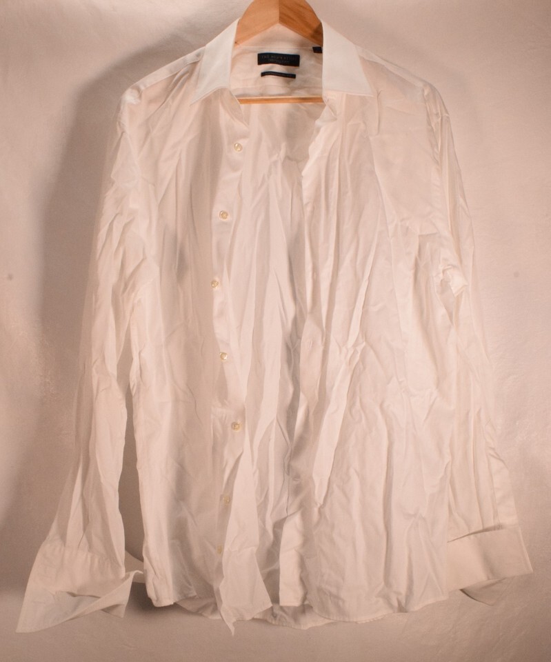 Bloomingdales Mens Contemporary Fit Dress Shirt White 17 34/35 Item image 3