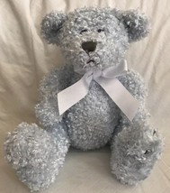 Baby Adventure Plush Stuffed Teddy Bear Baby Blue 9” Seated Stitched Toy... - $13.99