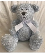 Baby Adventure Plush Stuffed Teddy Bear Baby Blue 9” Seated Stitched Toy... - £11.25 GBP