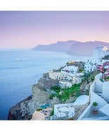 Santorini 40&quot; x 40&quot; Print On Canvas Painting Wall Art for Wall Décor (Fr... - $24.45