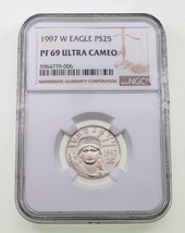 1997-W P$25 1/4 Oz. Platinum Proof Eagle Graded by NGC as PF69 Ultra Cameo - £309.60 GBP