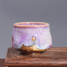 Tea Cup-Handmade Chinese Kiln Change Glaze Purple-Pink Blended GongfuTas... - €772,86 EUR