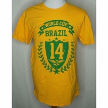 2014 Brasil Brazil World Cup Soccer Football Futbol T-Shirt Size Medium M Mens - £5.51 GBP