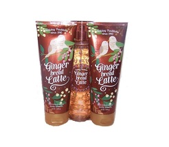 Bath &amp; Body Works Gingerbread Latte 3 Piece Set- Fragrance Mist &amp; Body Cream - £34.26 GBP