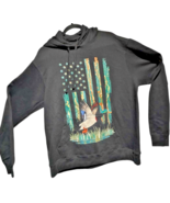 men&#39;s camo duck hunting american flag country waterfowl pullover hoodie ... - $24.67