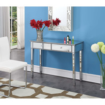 Convenience Concepts Gold Coast Mirrored Desk Vanity, Antique Silver &amp; M... - $344.44