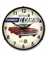 1959 El Camino LED Clock Garage Oil Car Man Cave Game Room Lighted Nosta... - $237.59