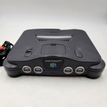 Nintendo 64 N64 Black Charcoal Grey Console &amp; Cords Only NUS-001  USA - £47.33 GBP