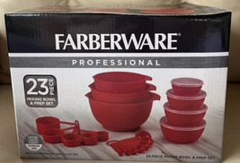 Farberware Professional 23pc Set NEW Mixing Bowls Measuring Spoons/ Cups Storage - £15.80 GBP