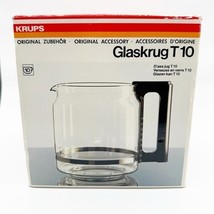 Krups Glaskrug T10 10 Cup Replacement Glass Coffee Carafe NEW Black Handle - $29.99