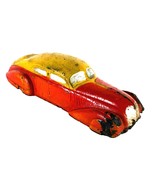 Vintage 1936 Sun Rubber Teardrop Sedan 5 &quot; Long - Yellow and Red  - $23.18