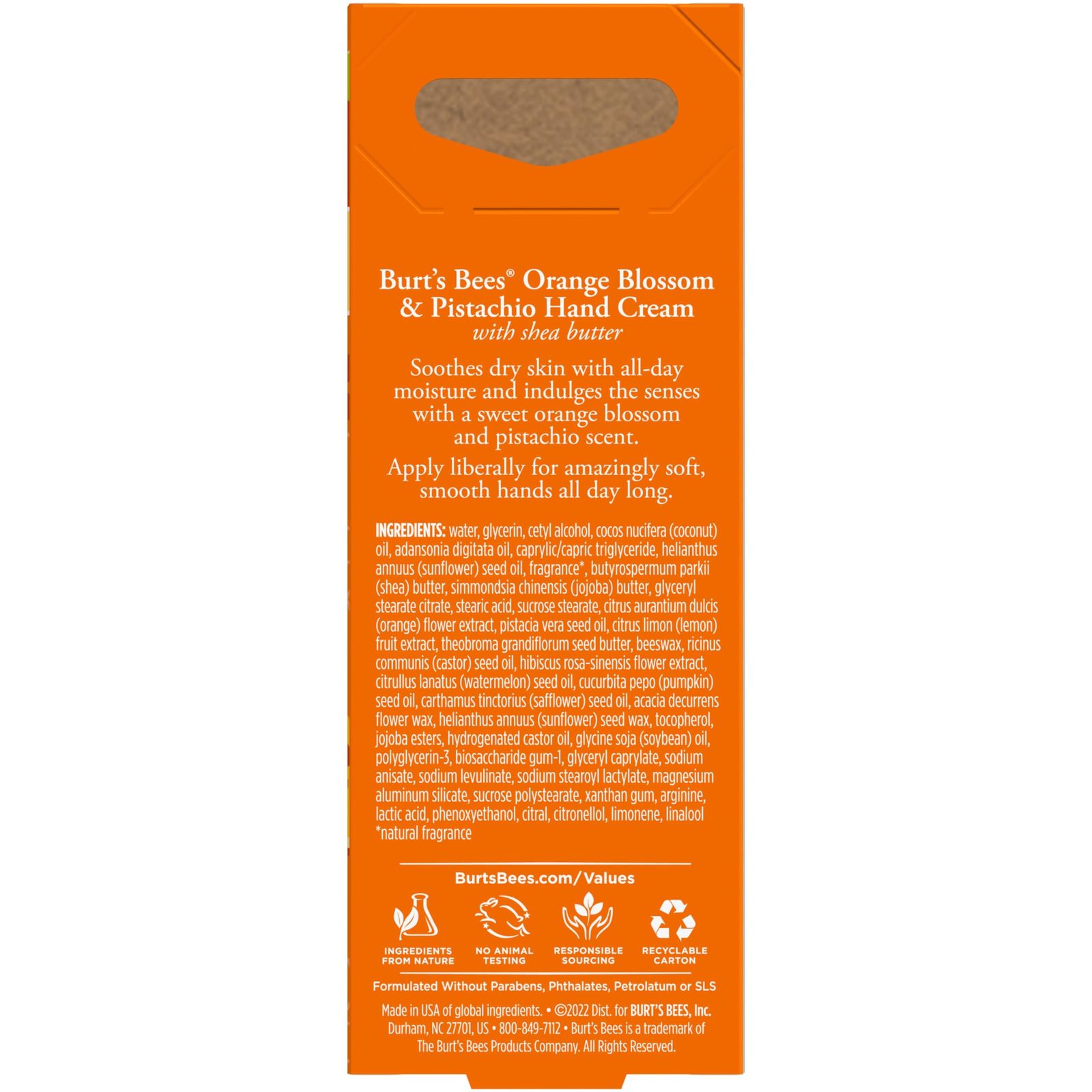 Burts Bees Orange Blossom and Pistachio Hand Cream with Shea Butter, 1 Ounce Item image 13