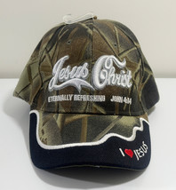 JESUS CHRIST ETERNALLY REFRESHING JOHN 4:14 GOD BASEBALL CAP  ( CAMOUFLA... - $7.69