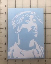 Tupac Shakur 2Pac 6&quot;&quot; Tall White Vinyl Decal Sticker New - £9.33 GBP