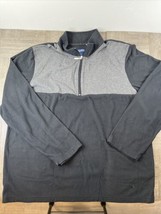 Tommy Bahama sweater Mens Xl Black Long Sleeve 1/4 Zip Fleece - $15.68