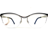 OVVO OPTICS Brille Rahmen 3741 C 50/63b Schwarz Silber Cat Eye 53-17-135 - £160.99 GBP